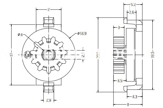 Gear Damper Drawing For Car Ashtray Gear Damper Drawing For Car Ashtray